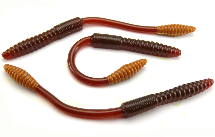 Big Bite 4.5 Squirrel Tail Worm - Motor Oil (10Pcs)