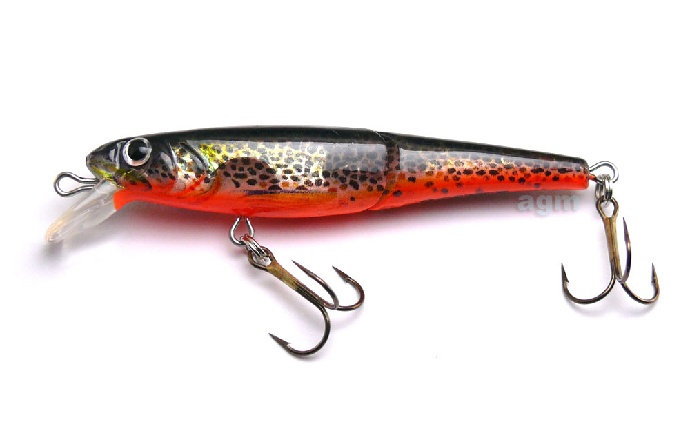 **Hester 2.75 Jointed Trout Minnow - Brook Trout/Orange Belly