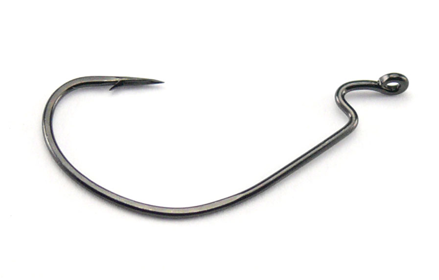 Worm Hook, Size 1/0, Needle Point, Offset Shank, Extra Wide Gap
