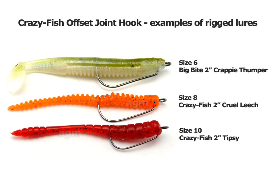 Crazy Fish Offset Joint Hook - Size 2 (5pcs)