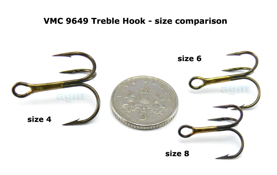 VMC 9649 BZ Treble Hook - Size 8 (10pcs)