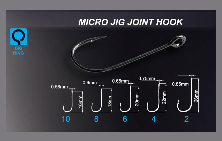 Crazy Fish Micro Jig Joint Hook - Size 6 (20pcs)