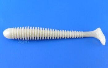 Crazy Fish 3.4" Floating Vibro Worm - 66 Pearl Snow (5pcs)