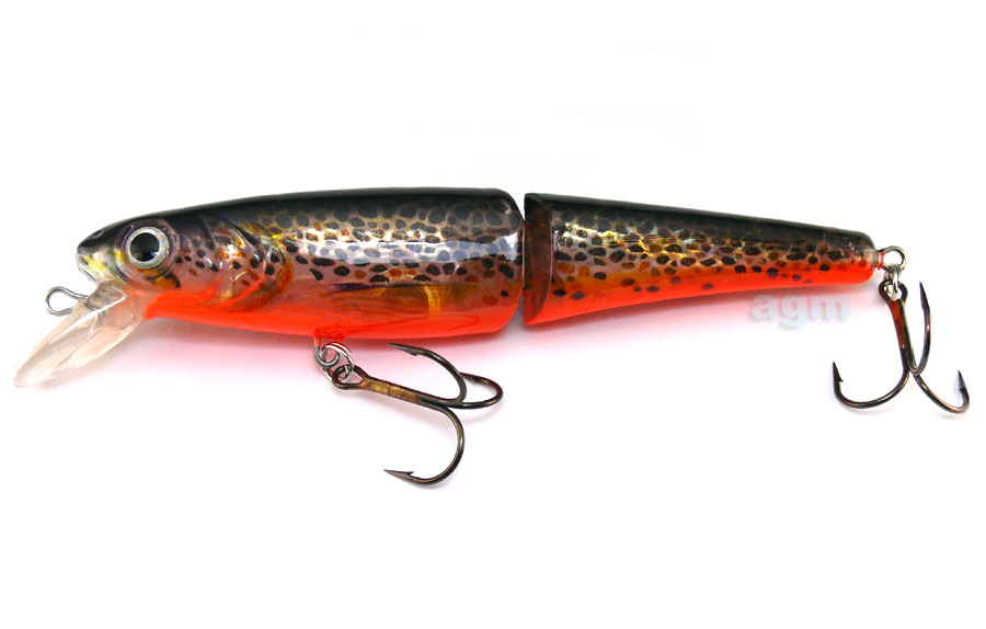 Hester 6 Jointed Trout Minnow - Brook Trout/Orange Belly