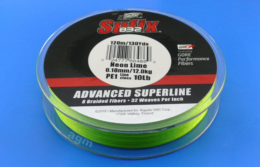 Sufix 832 Advanced Superline x8 Braid 150yd Neon Lime Fishing Line #20lb