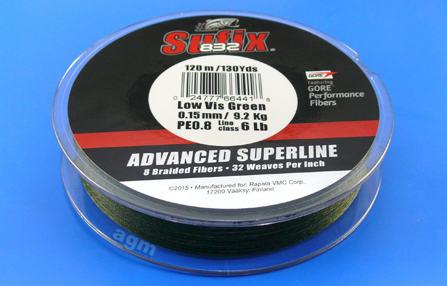 Sufix 832 Advanced Superline Braid Unisex Green 20lb