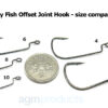 AGM Wide Gape Hook - Size 3/0 (5pcs & hitch-hiker coils)
