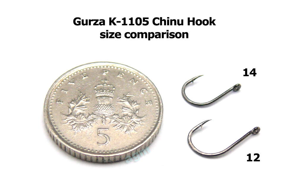 Gurza K-1105 Chinu Hook - Size 14 (10pcs)